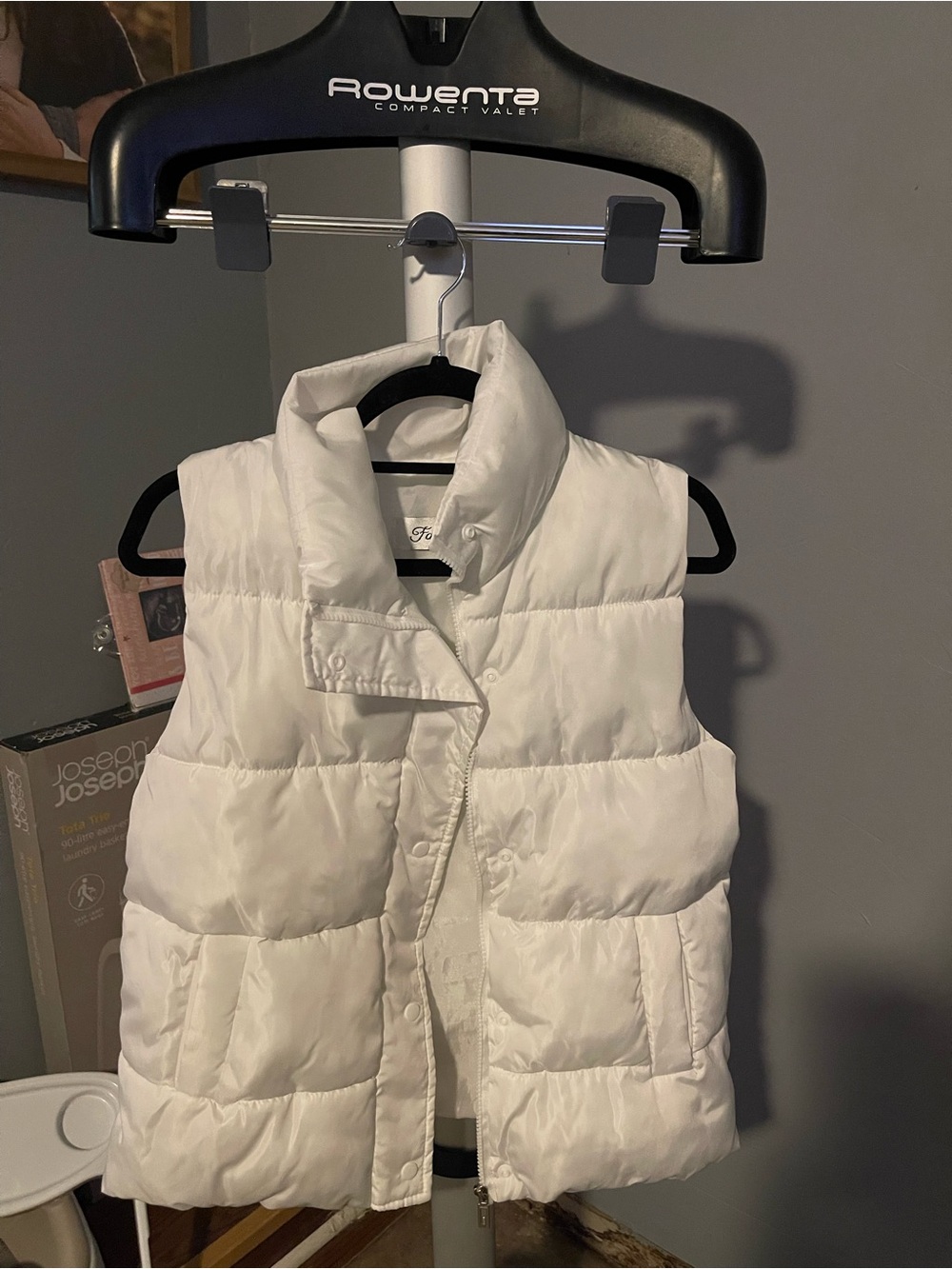 White Quilted Puffer Vest